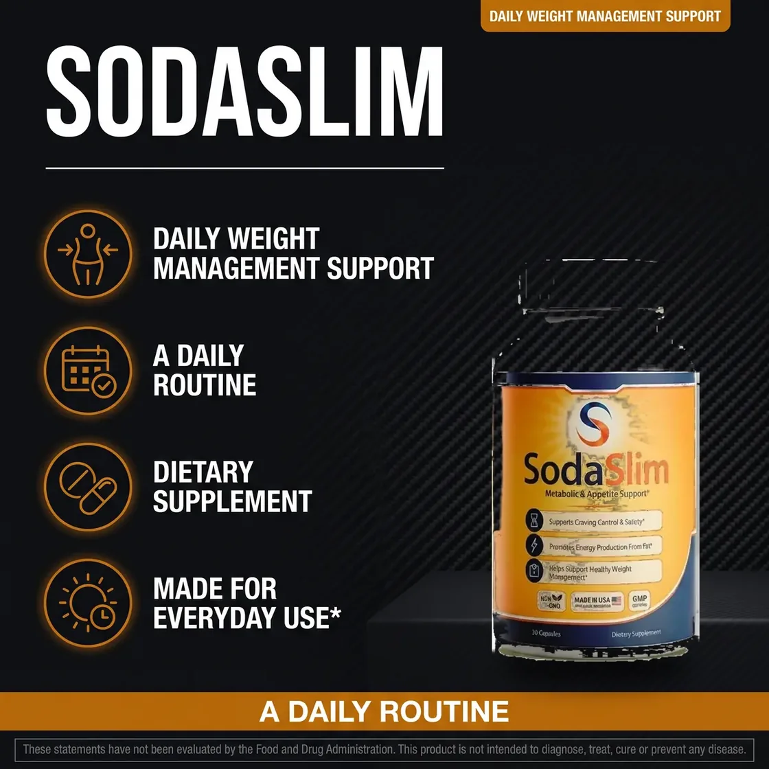 The SodaSlim listing card headed daily support
