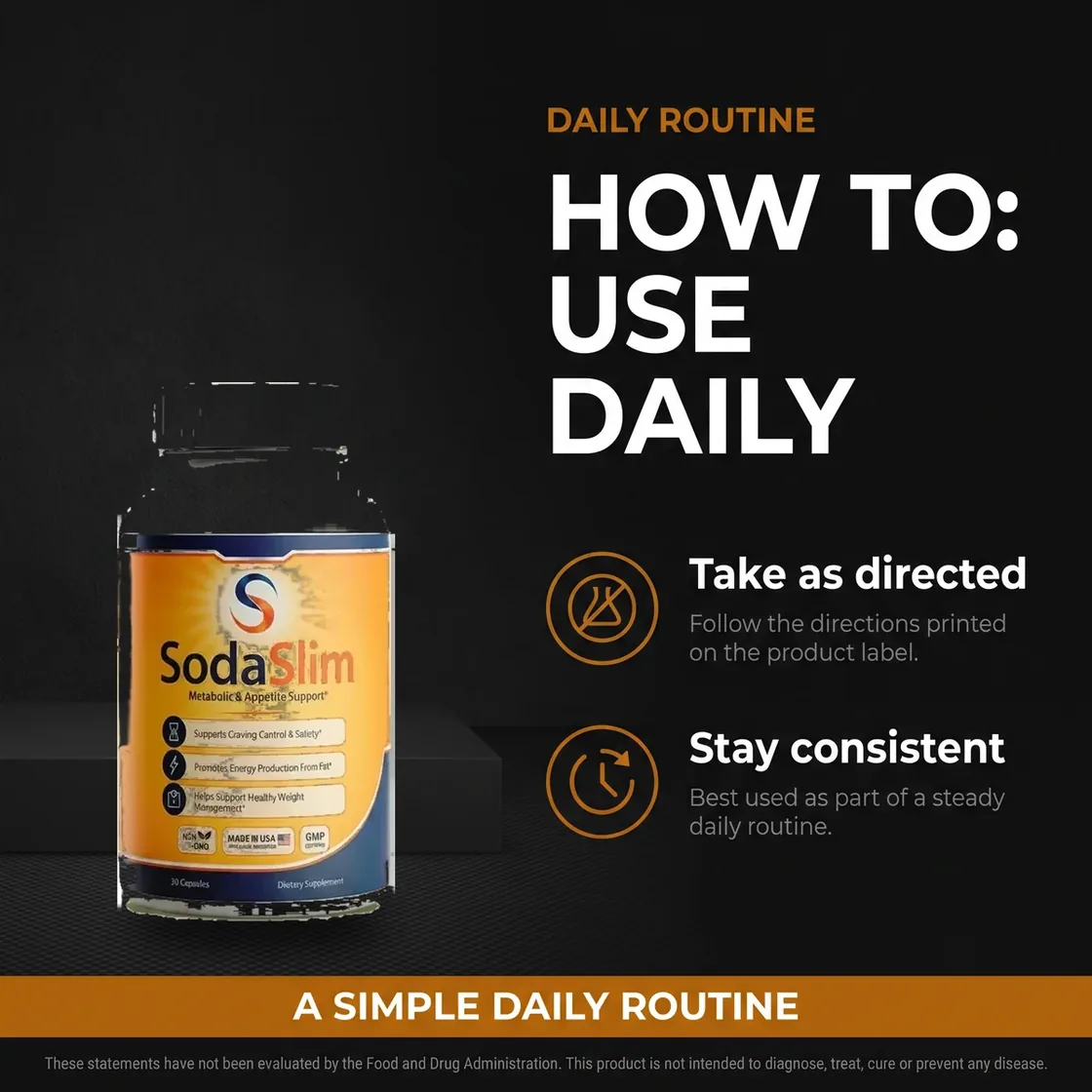 The SodaSlim listing card headed how to use daily
